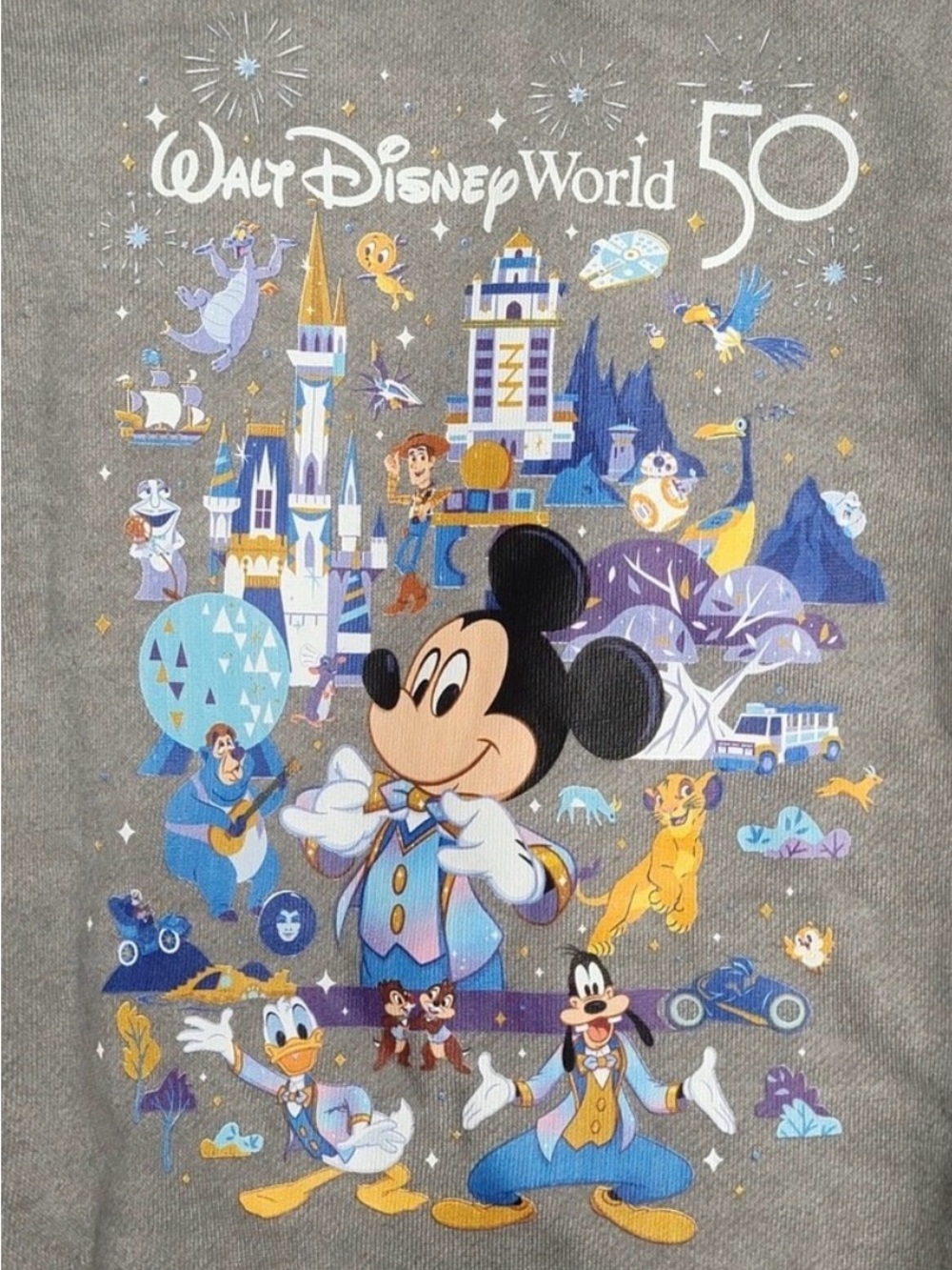 Disney Gray Kids Mickey 50th Anniversary Sweatshirt - XXS